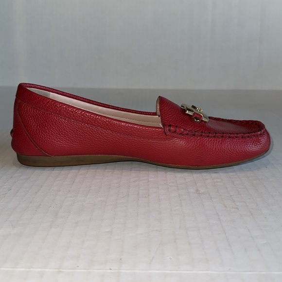 Kate Spade Carmen Red Leather Loafers - Picture 5 of 12